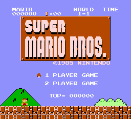Super Mario Bros for TurboGrafx-16 Title Screen